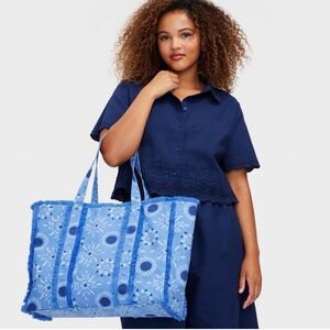 Roller Rabbit x Target Star Medallion Fringe Large Tote Bag